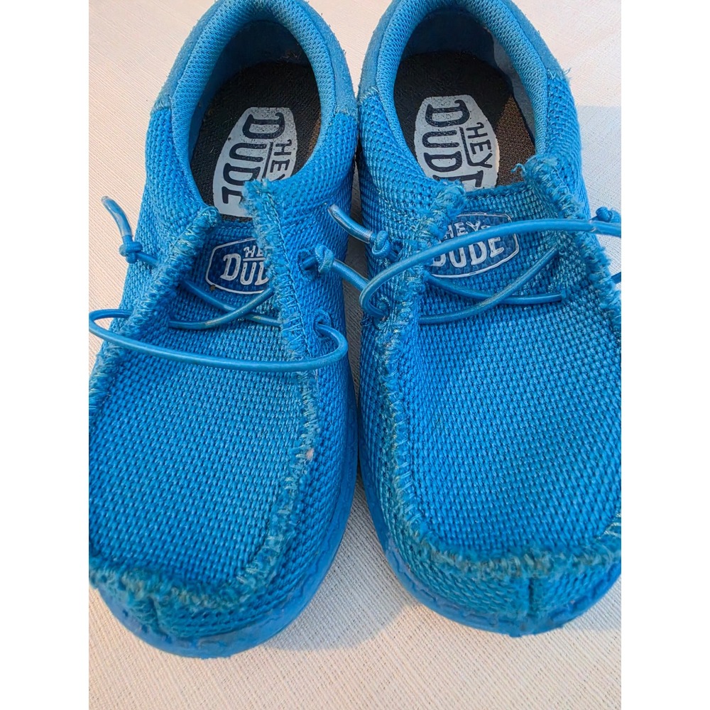 Hey Dude Wally Toddler Funk Mono Electric Blue Slip On Loafers Size K10